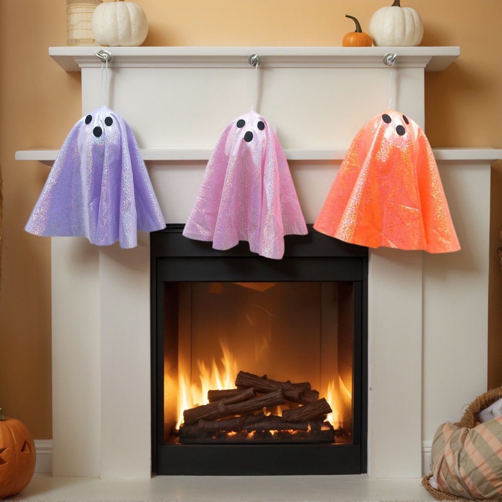 Хэллоуин светящийся призрак висячий призрак светодиодный фонарь висячая декорация призрачный фестиваль атмосфера ужаса оформление комнаты свет