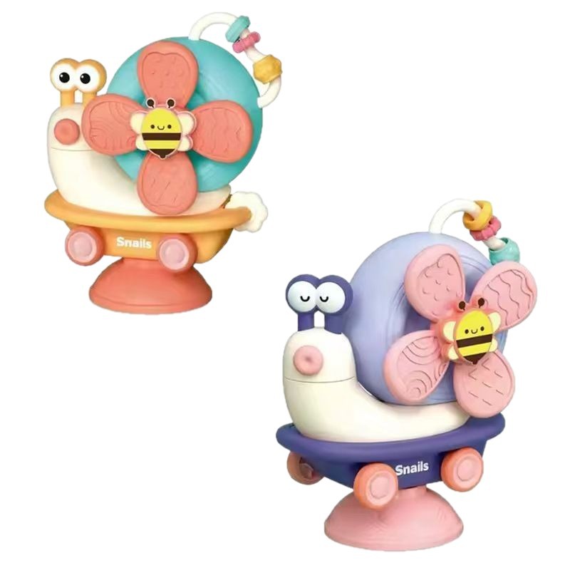 Baby Suction Cup Multifunctional Rotating Educational Toy Cartoon Dining Chair Snail Finger Fine Motor Toy Suction Cup Design