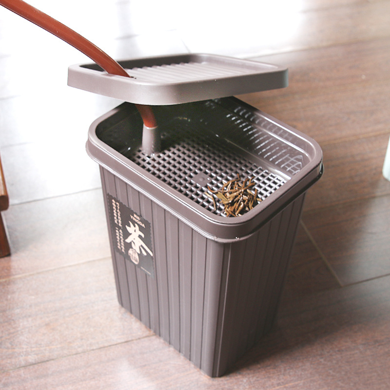 Ведро для чая с разделением влажных и сухих отходов, ведро для сточных вод, аксессуары для дома, фильтр для чая, мусорное ведро, квадратный поднос для чая, дренажное ведро для чая