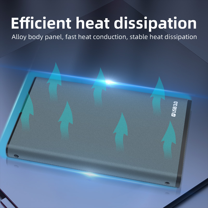 2.5inch Laptop Mobile Hard Drive Box Usb3.0 Sata Serial Port External Hard Drive Box Aluminum Alloy High Efficiency Heat Dissipation