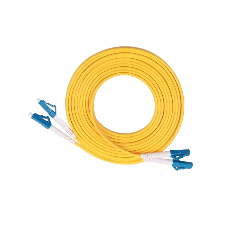 Factory wholesale LC-LC single-mode dual-core fiber jumper yellow fiber optic jump single-mode fiber optic jumper telecom grade
