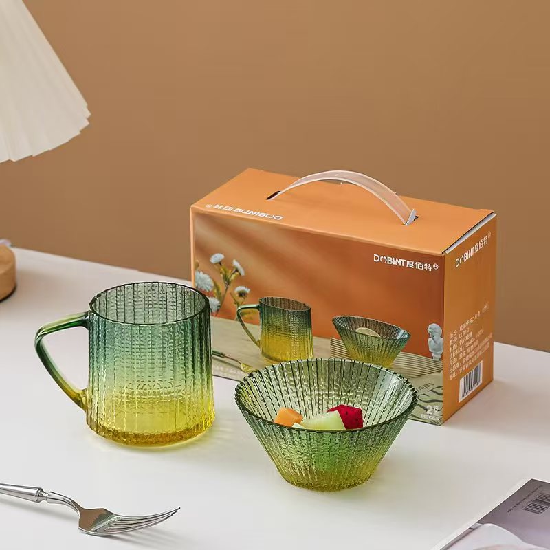 Креативная стеклянная салатная чаша, набор стеклянных чашек, подарки для бизнес-мероприятий, полезные подарки, подарки для участников, оптовая продажа