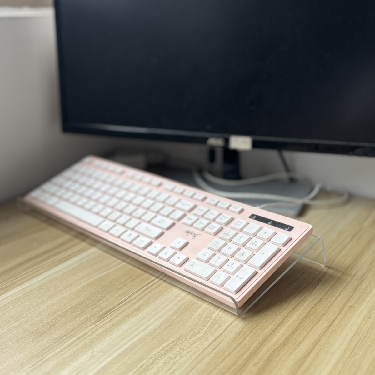 Прозрачная акриловая подставка для клавиатуры, наклонная поддержка клавиатуры, подставка для стола, антивибрационная