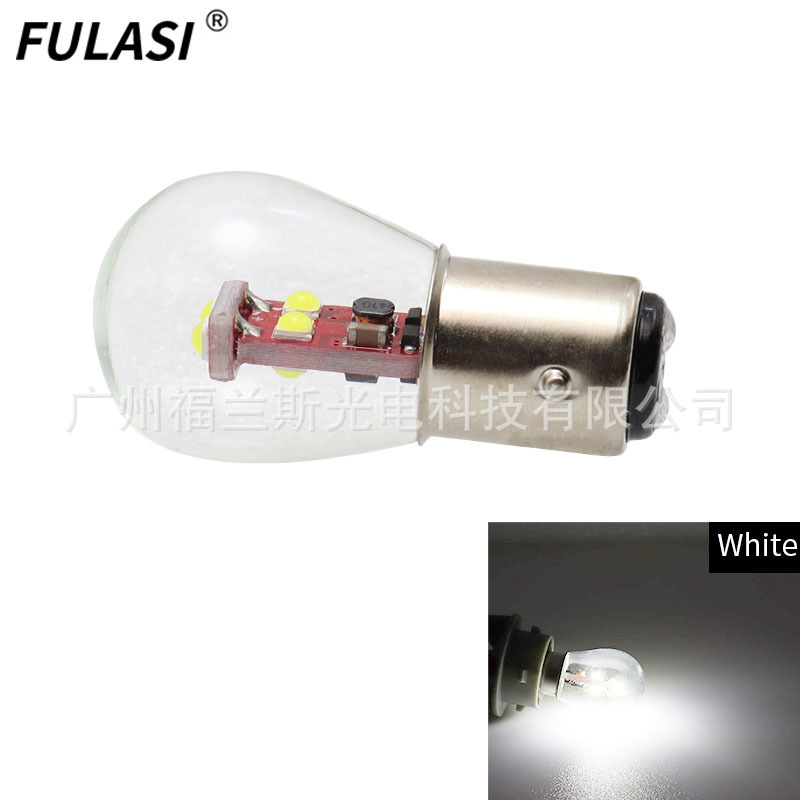 Cross-Border Modified 1156 Car Led12V/24V Universal Turn Signal 3030 High Brightness 1157 Brake Light 1156 Transparent