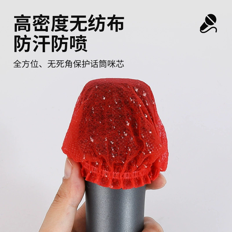 Ktv Microphone Cover Microphone Protective Cover Disposable Non-Woven Fabric Individually Packaged O-Shaped U-Shaped Dust Cover Protective Cover