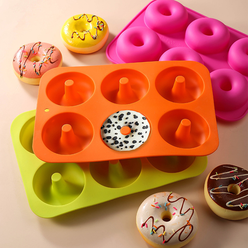 Silicone Donut Mold Sticky Baking Pan Round Baking Cake Jelly DIY Cookie Silicone Baking Mold