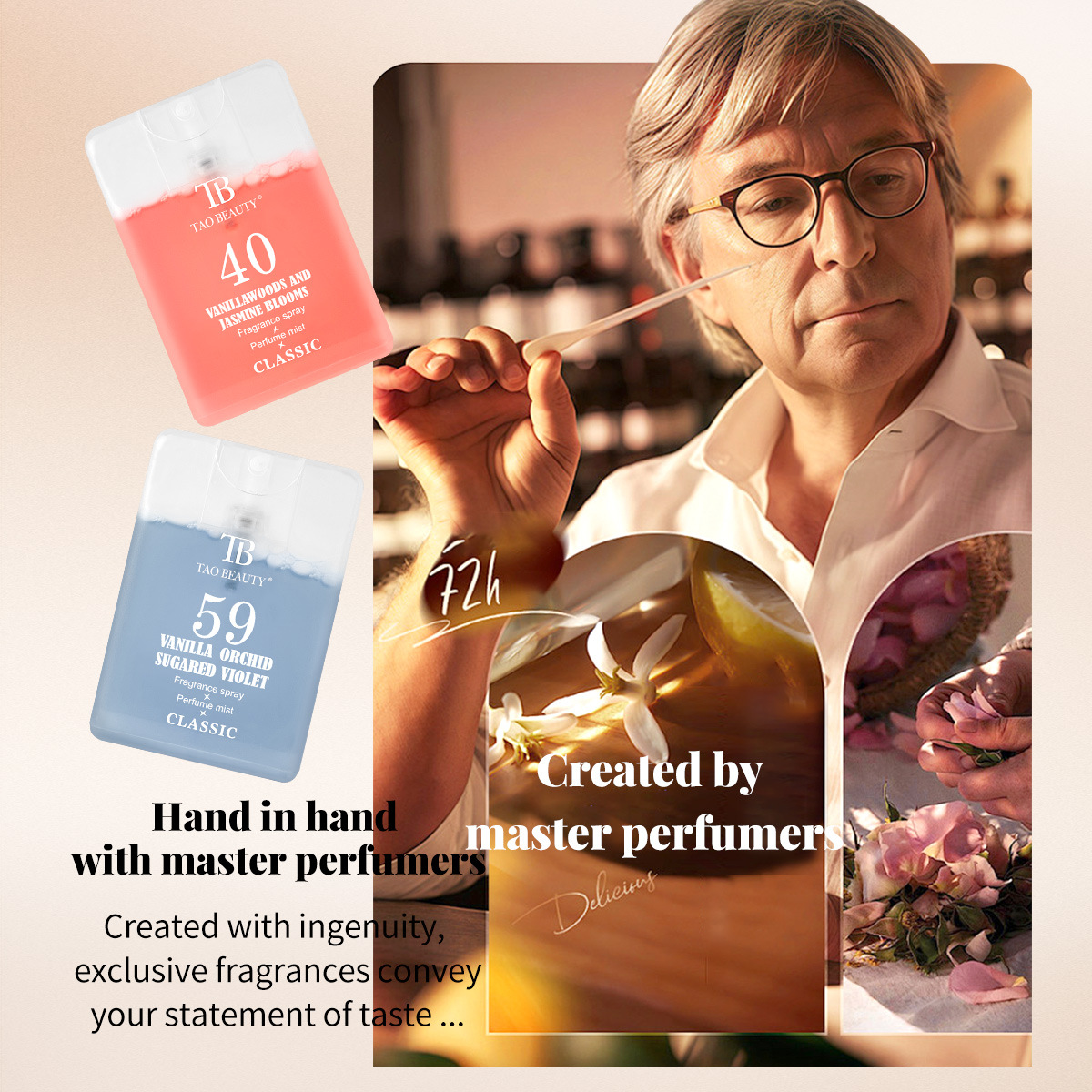 [Cross-Border Supply] Tao Beauty Flap Pocket Pants Perfume 20ml Compact, Portable and Long-Lasting Fragrance Card Perfume