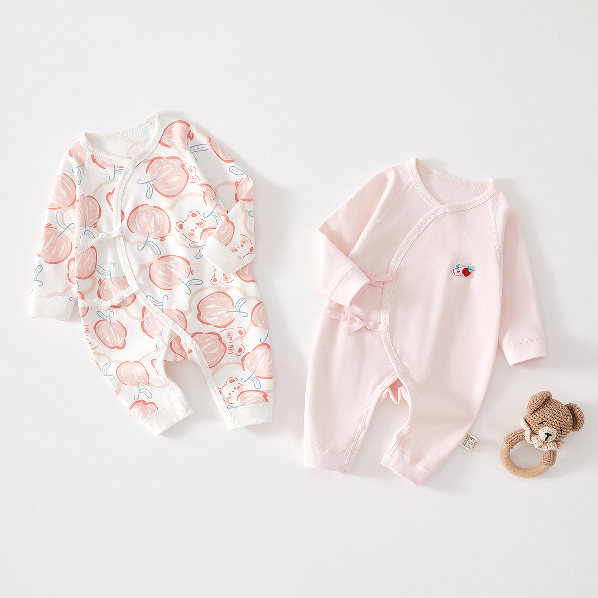 Одежда для новорожденных, бабочка, весна и осень, чистый хлопок, одежда для девочек 0-6 месяцев