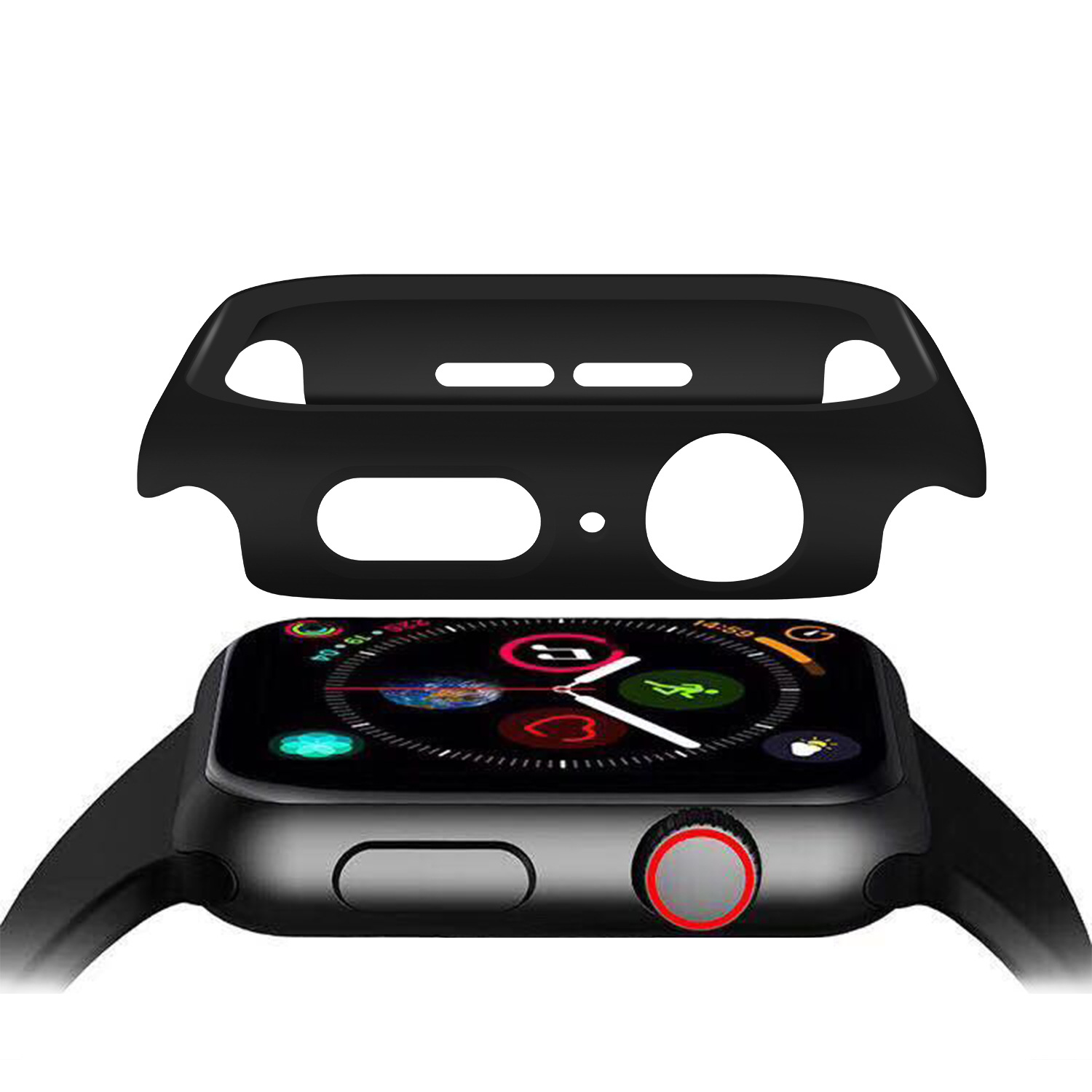 For Apple Watch Case All-inclusive 2-in -1 Drop-resistant iwatch9 Protective Case Tempered Film Integrated Watch Protective Case