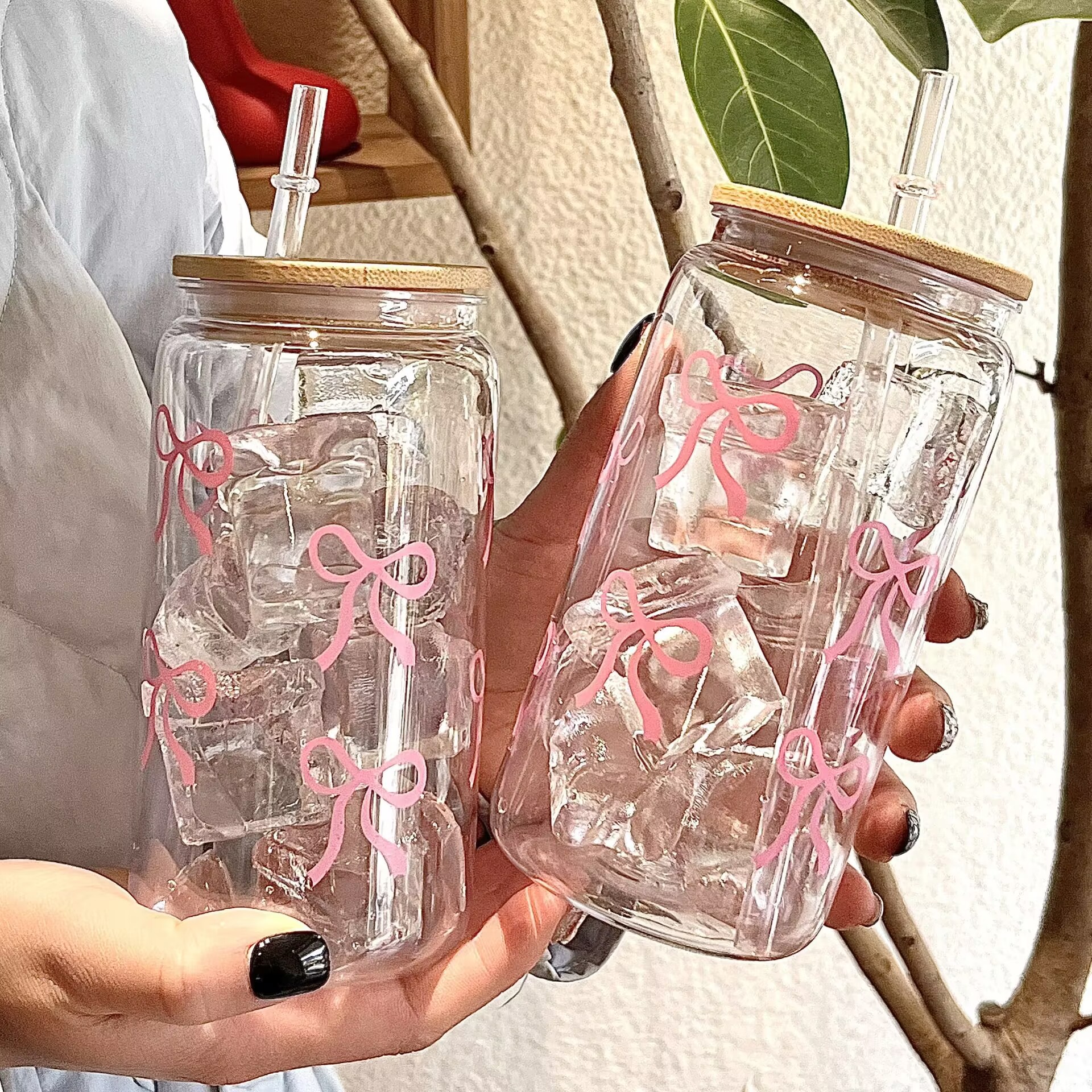 Amazon Coke Cup Bamboo Lid Straw Plastic Cup Plastic Water Cup Temu Cross-Border 16oz Water Cup Accessible Luxury and High-End Sense