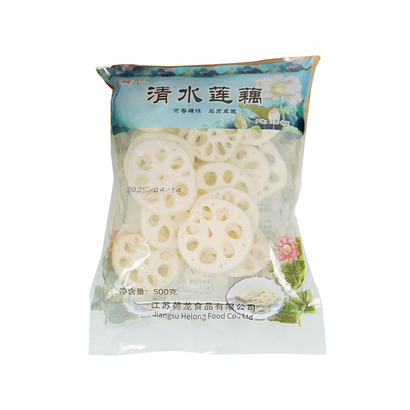 Directly from the Manufacturer: 500g Bag of Clear Water Lotus Root Slices for Cold Hot Pot, Spicy Hot Pot, Skewers, Stir-Fried Lotus Root, and Catering Ingredients
