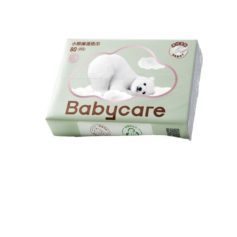 babycare Bear Cloud Soft Towel Baby Cream Paper for Newborn Infants and Young Children Home Affordable Portable 80 Smoke