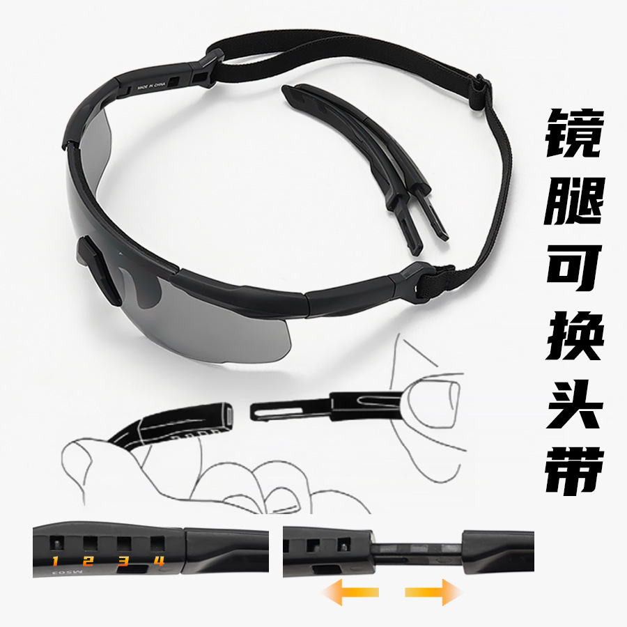 American Military Fan Bulletproof Shooting Goggles Cs Explosion-Proof Tactical Glasses Wind and Sand Impact Sunglasses Thick Lens Night Vision