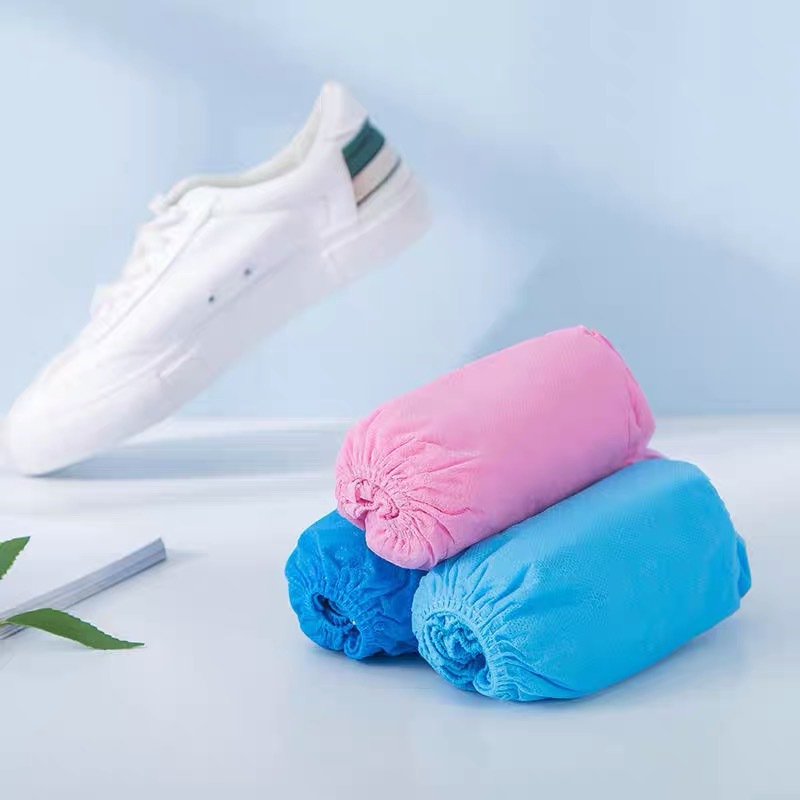 Non-woven shoe covers wholesale household dust-proof non-slip wear-resistant breathable machine room factory Special wholesale non-woven shoe covers