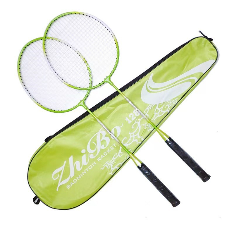 Foreign trade badminton racket two split alloy feather racket beginner student training racket manufacturer Zhibo 128