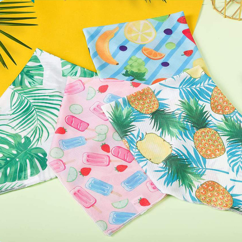 Source Factory Pure Cotton Full Polyester Custom Pet Headscarf Dog Triangle Scarf Cat and Dog Saliva Towel European and American