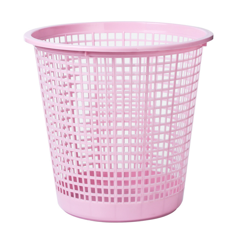 Wholesale Simple Household Hollow Trash Can Plastic Pressure-Free Paper Basket Simple Kitchen Bathroom Storage Bucket