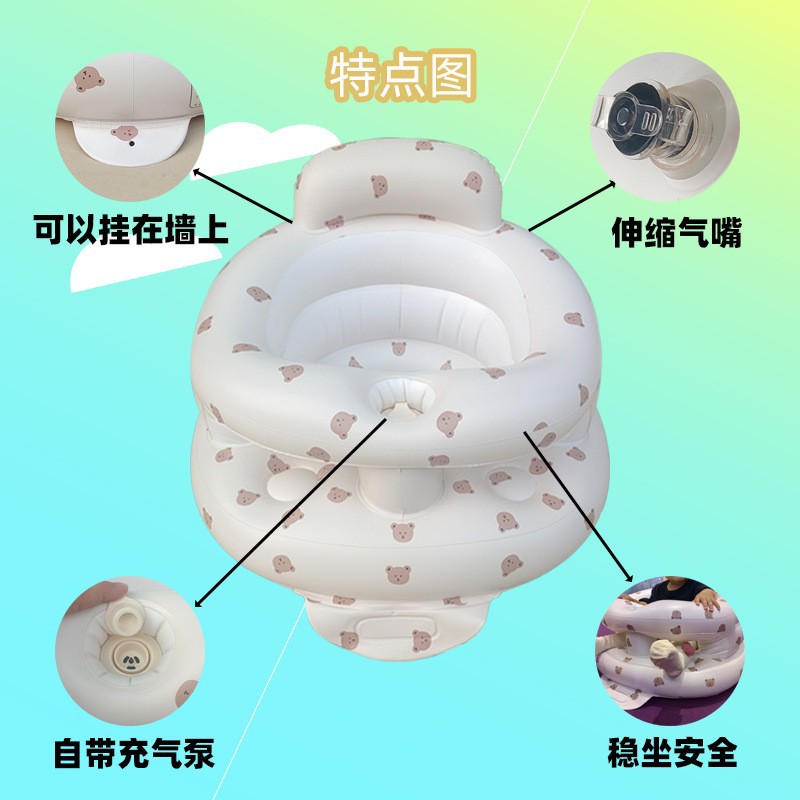 Корейская версия нового стиля детского стула, портативный и легкий в складывании, из ПВХ, противоударный стул для обучения сидению и стоянию