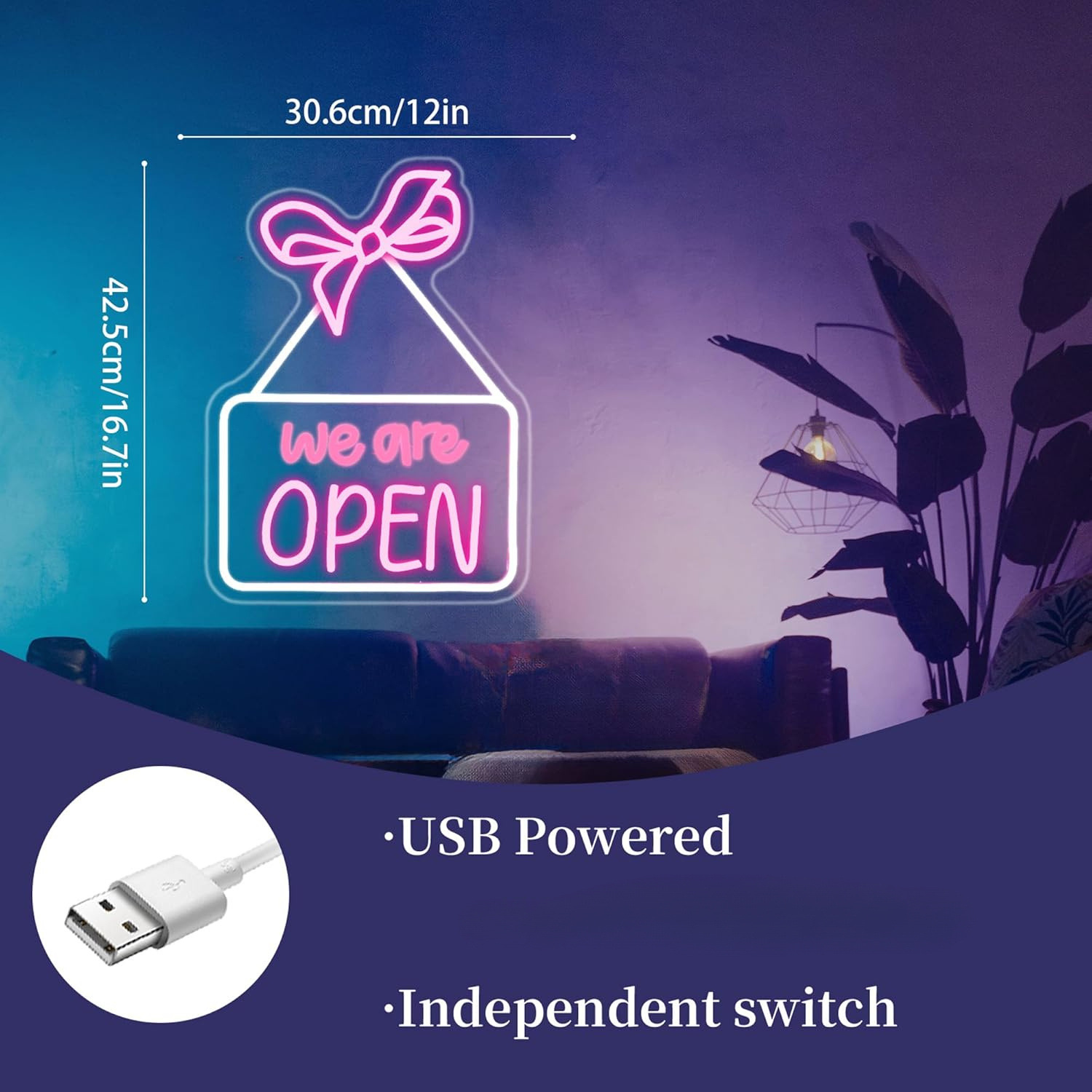 Cross-Border Factory Store Amazon Hot Selling Open Business Sign Neon Sign Business Sign Commercial Advertising Light