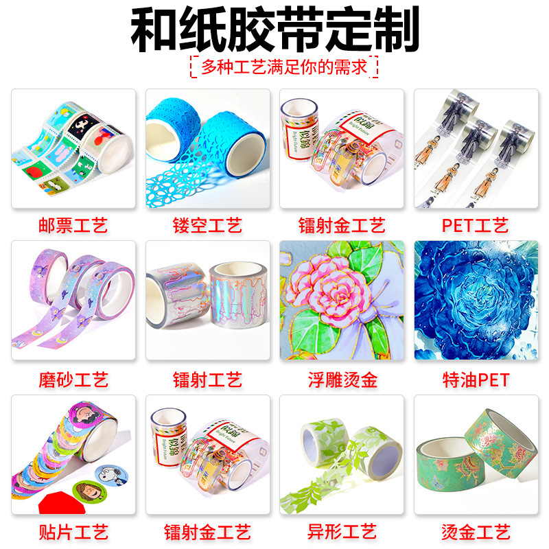 Source Manufacturer and Paper Tape Custom Hand Ledger Sticker Custom DIY Community Hand Ledger Tape Printing Cultural and Creative Pet