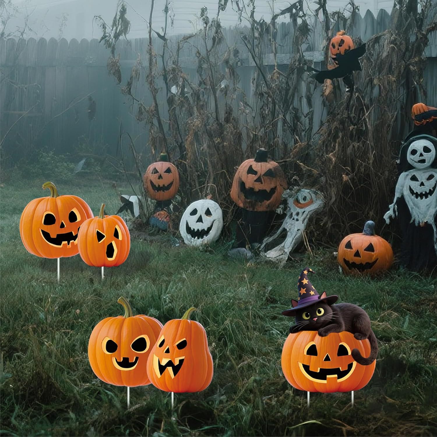 Хэллоуин новый тыквенный фонарь хэллоуинские украшения аттракционов уличные реквизиты витрина торгового центра