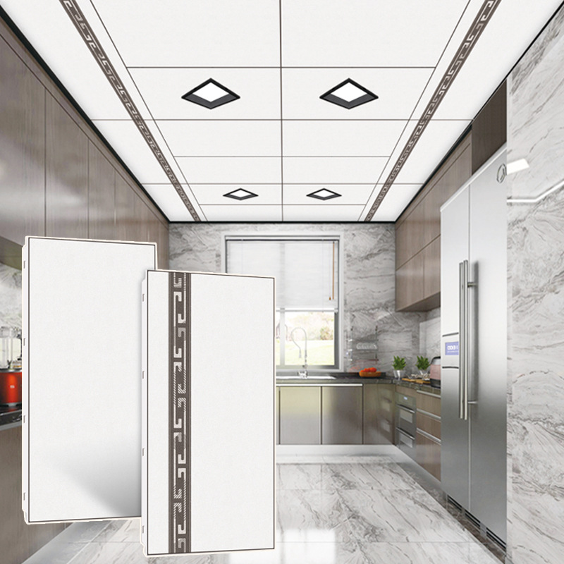 Integrated Ceiling Aluminum Gusset Factory 300600 Large Board Kitchen Balcony Bathroom Aluminum Alloy Ceiling Complete Set of Accessories