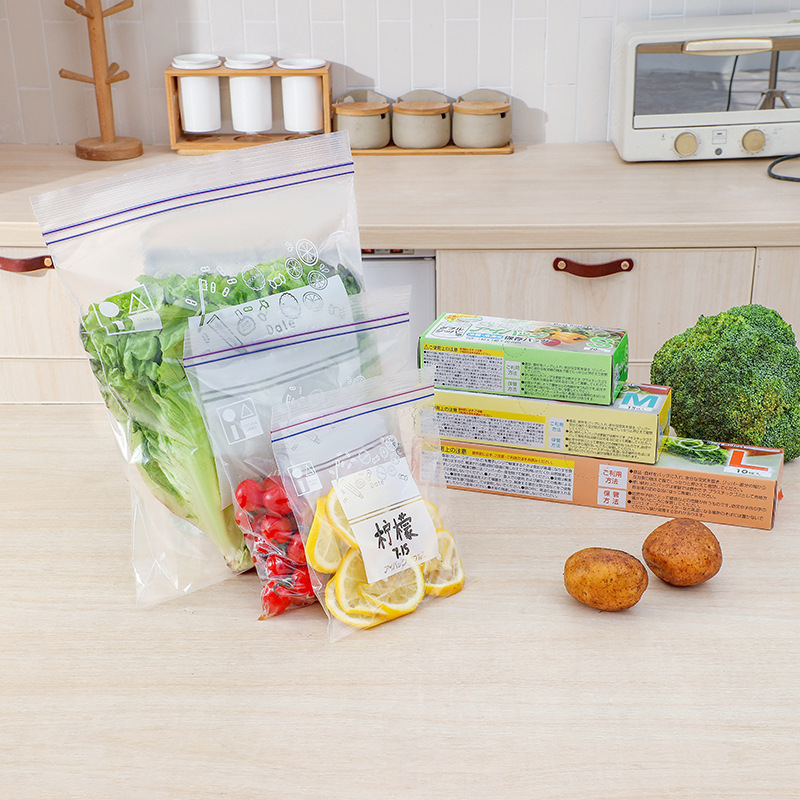 Sealed Bag Food Grade Sealed Fresh-keeping Bag Self-sealing Bag Plastic Thickened Household Freezing Special Storage Bag