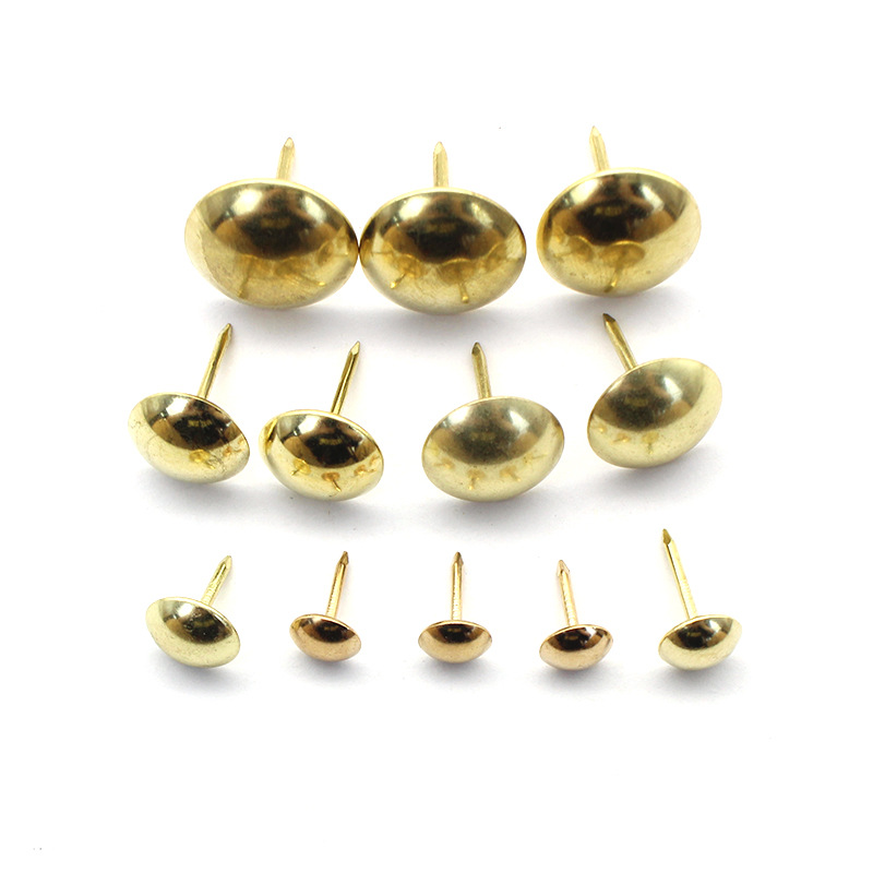 Golden Round Head Bubble Nail Copper Nail Iron Nail Furniture Sofa Decoration Accessories Hardware Drum Nail Small Cap Nail Brass Bubble Nail