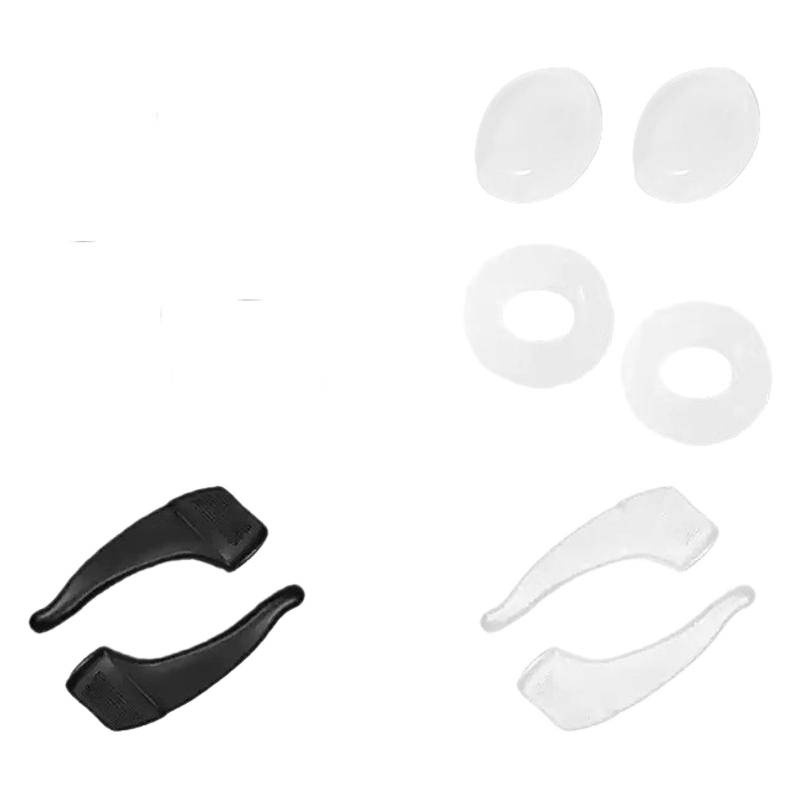 Anti-Slip Silicone Eyeglass Ear Hooks for Children's Eyeglass Frames, Anti-Fall and Anti-Slip Hooks with Clips