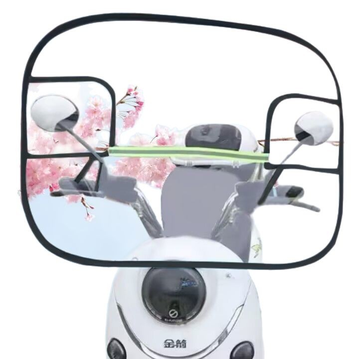 New National Standard Electric Vehicle Front Windshield Scooter Motorcycle High-Definition Transparent Rainproof Film Foldable