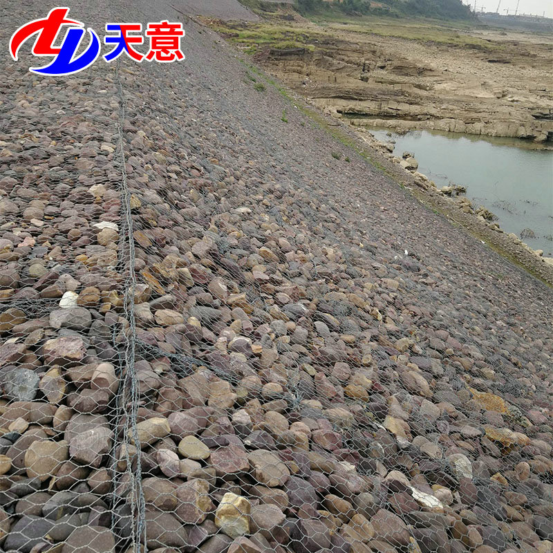 Plain Stone Cage Mesh Galvanized Lead Wire Renault Pad River Slope Protector Water Conservancy Flood Prevention Benzoin Stone Cage Mesh Box Solidbin Cage