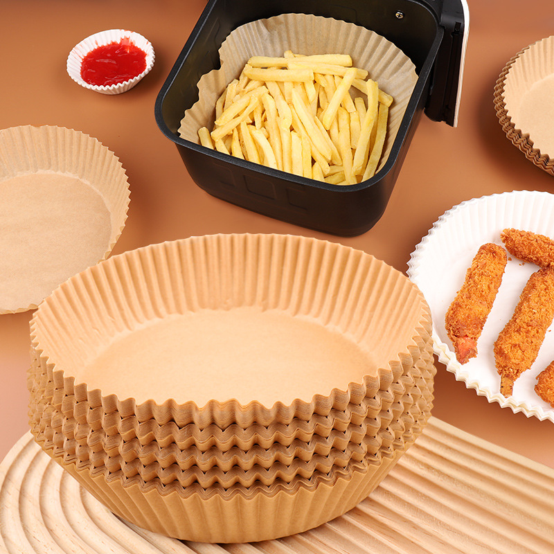 Food grade air fryer paper special paper oil-absorbing paper tray oil-proof non-stick round high temperature resistant paper baking pad paper