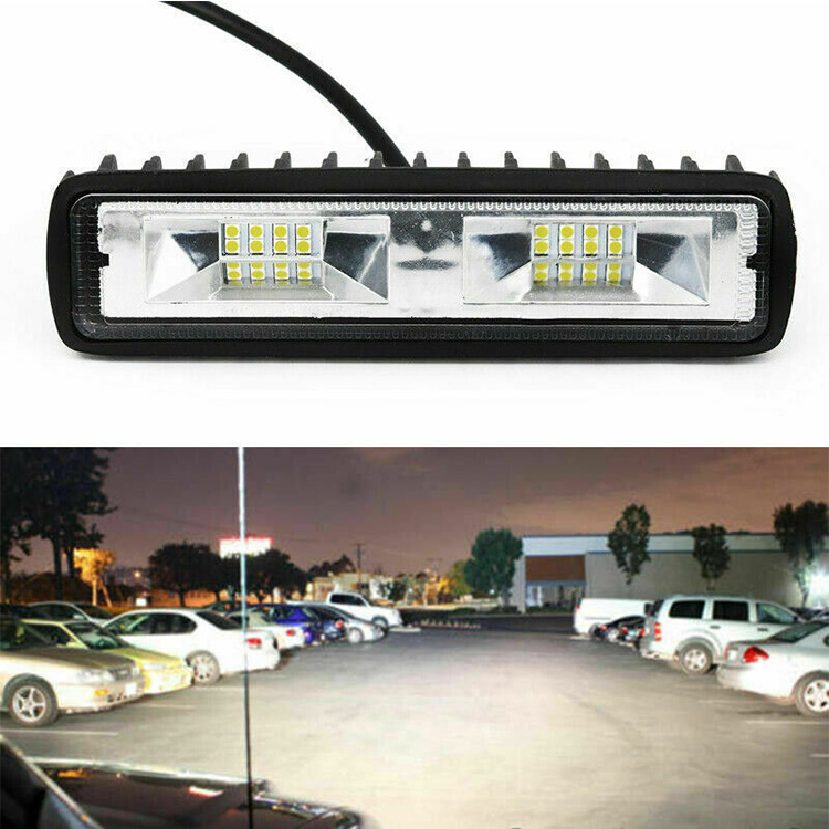 Car motorcycle work light one-line 16LED 48W off-road vehicle spotlight engineering lamp inspection light 12V/24V