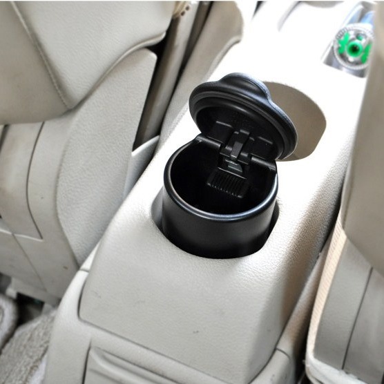 Car Ashtray with LED Light for Car Creative Night Light High Temperature Resistant 4S Universal Ashtray with Lid