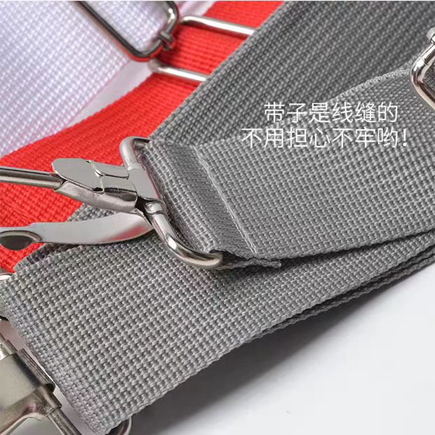 Universal Snare Drum Strap 3.8cm Large Drum Strap Red Gray Red Waist Drum School Drum Corps Instrument Accessories