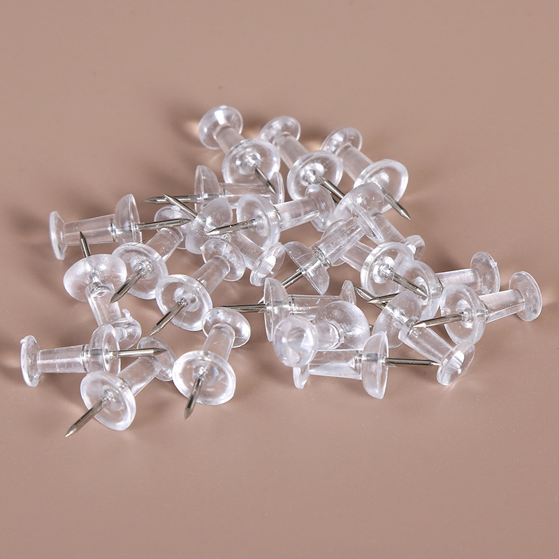 Amazon Yiwu Factory Thumbtacks Cork Plastic Thumbtacks Push Pins Transparent Straw Hat Shaped Pins