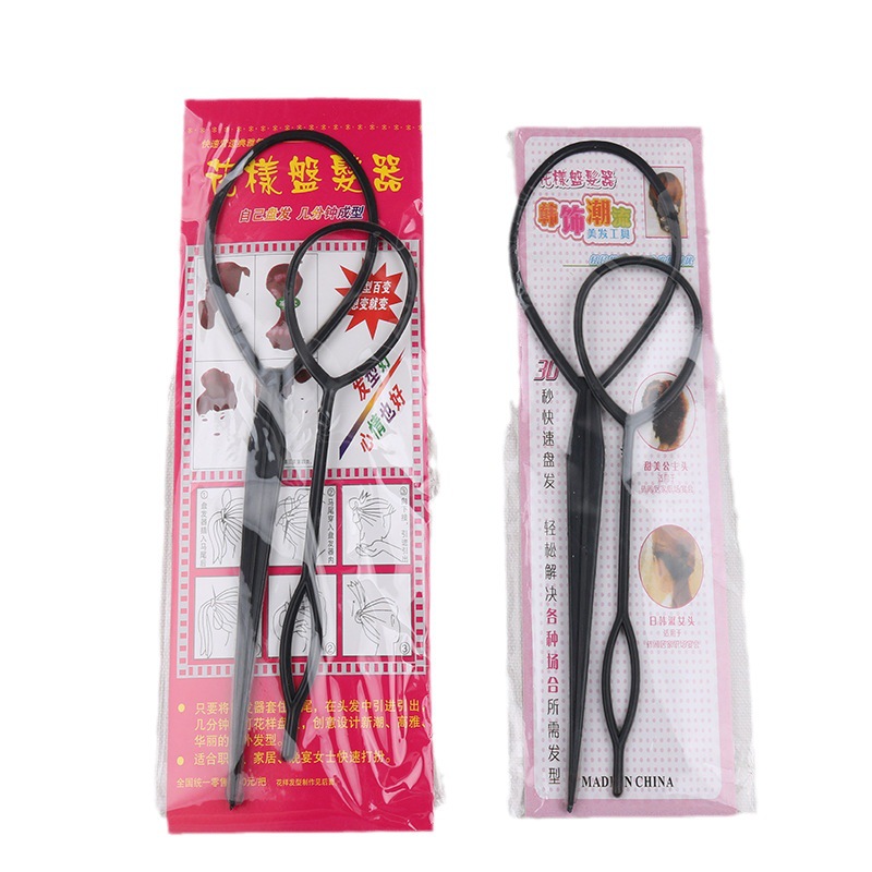 Wholesale pattern hair pull pin hair stick set girls Balls Head shape hair coil artifact hairdressing tool hair cutter
