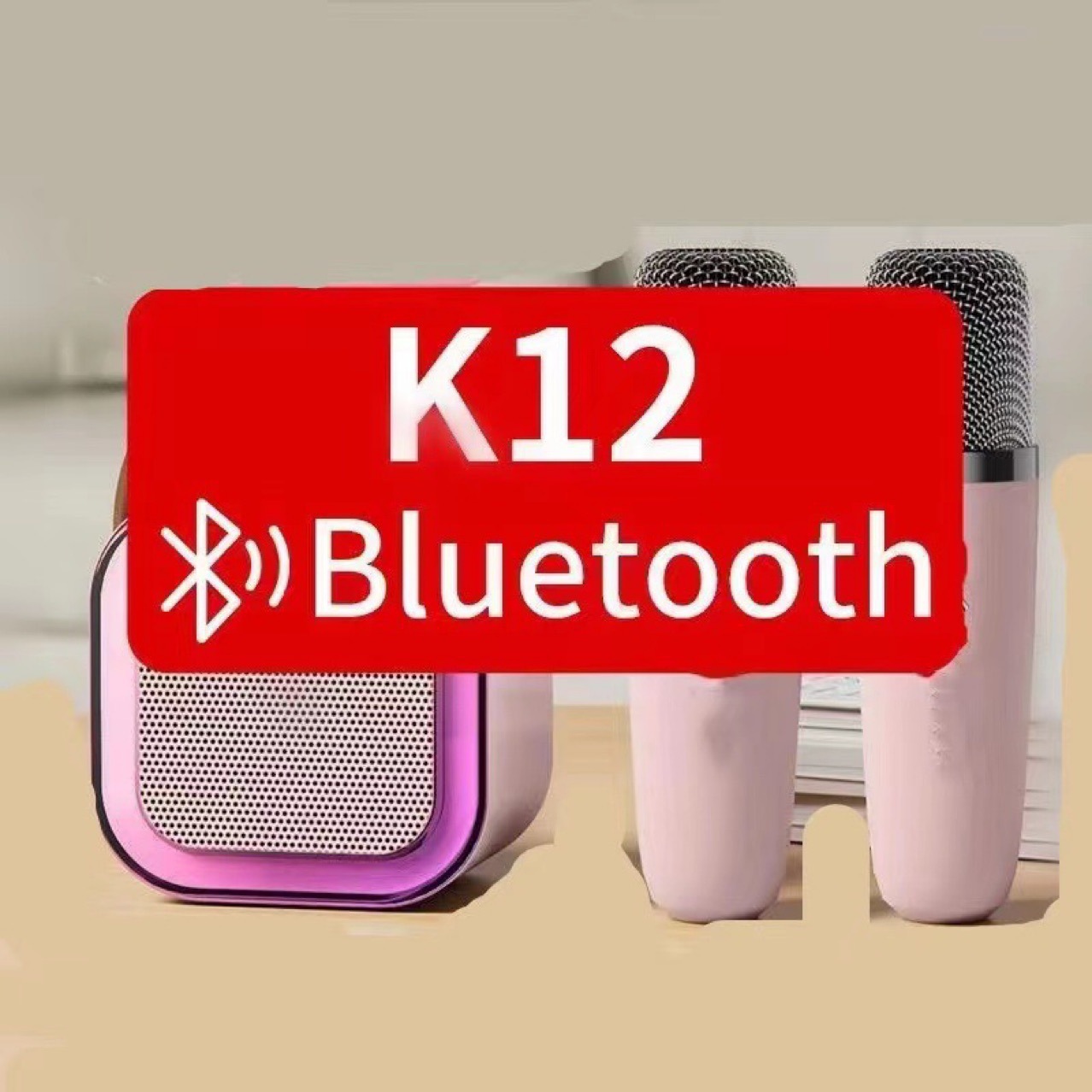 Новый K12 Bluetooth Аудио Интегрированный Беспроводной Микрофон Портативный K Песня Уличное Пение Семейный KTV Bluetooth Аудио