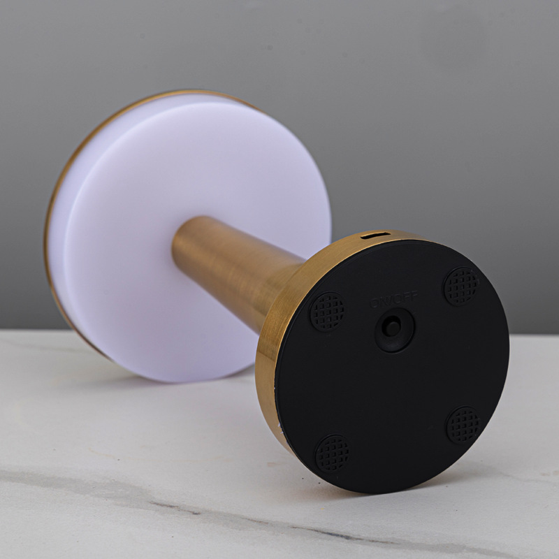 Cross-Border Creative Nordic Led Night Light with a High-End Feel for the Bedroom, USB Rechargeable Touch Iron Art Atmosphere Gift Dumbbell Table Lamp