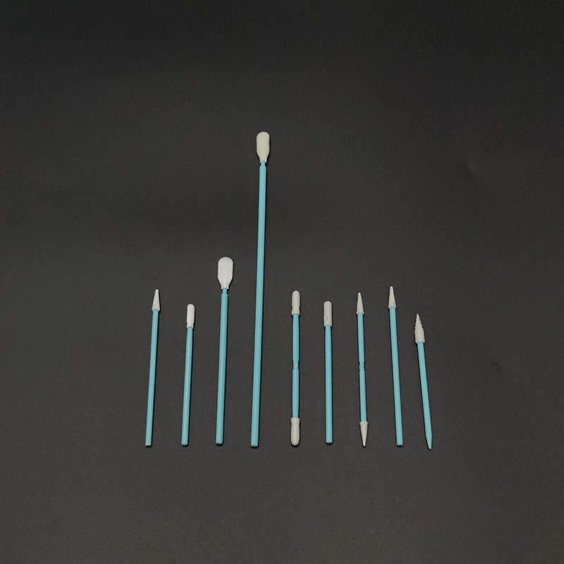 Sponge head dust-free cotton swab purification sponge head pointed head flat head PP rod lint-free industrial cotton swab cleaning wiping stick