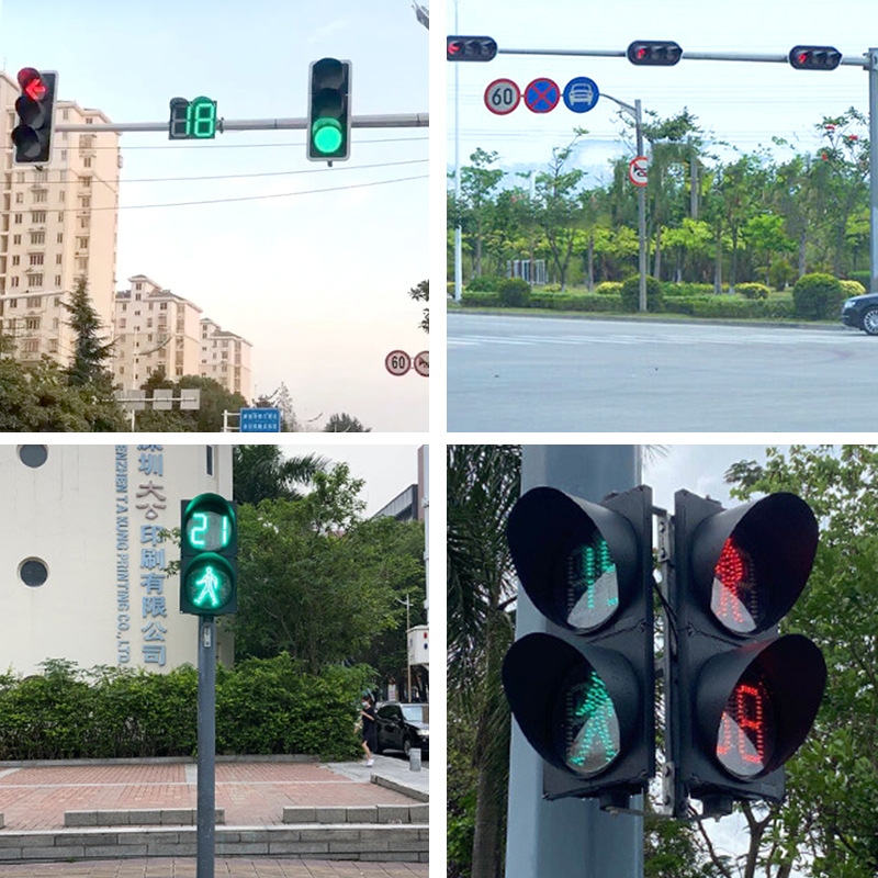 Manufacturers supply aluminum traffic lights LED countdown solar traffic lights three-color warning pedestrian lights
