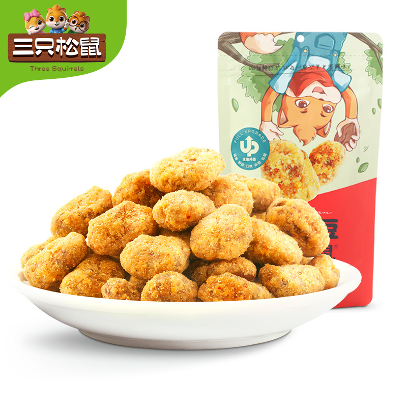 [Three Squirrels Strange Flavored Beans 110g] Spicy Sichuan and Chongqing Specialty Nostalgic Snacks