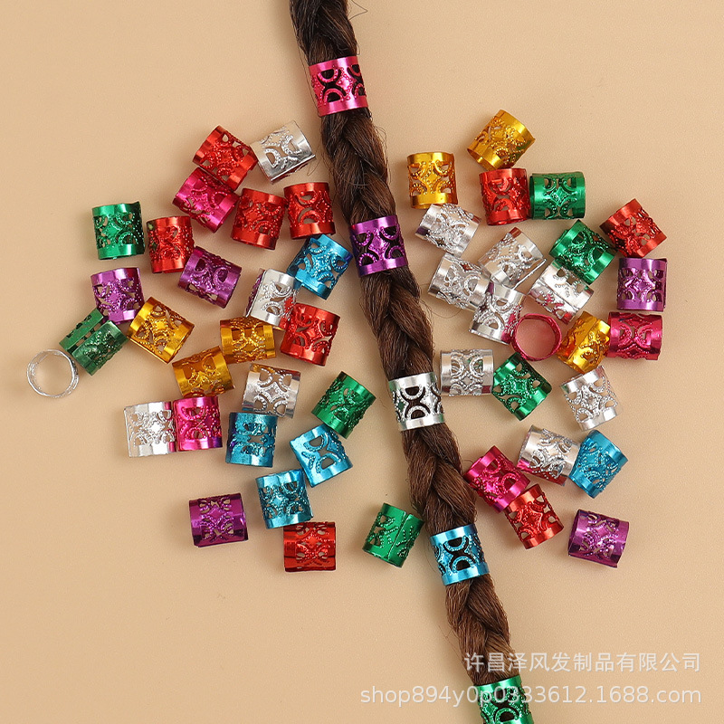 Кольцо для волос из парика черное регги грязная коса аксессуары для волос головные уборы полый алюминиевый кольцо