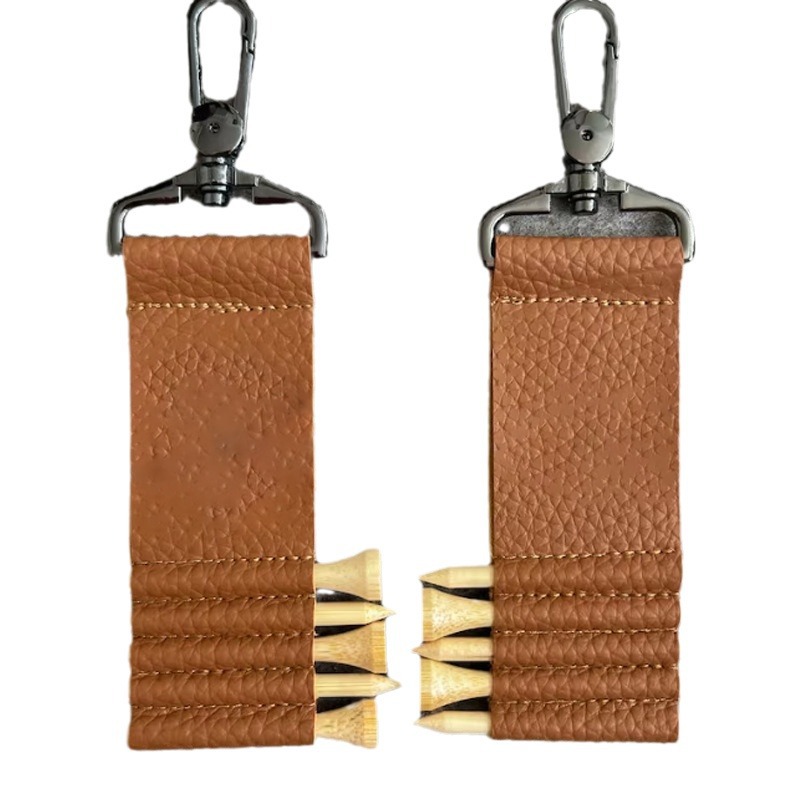 in stock Multi-Pack Golf Nail Leather Case Waist Hanging Keychain TEE Storage Bag PU Leather Simple Nail Set