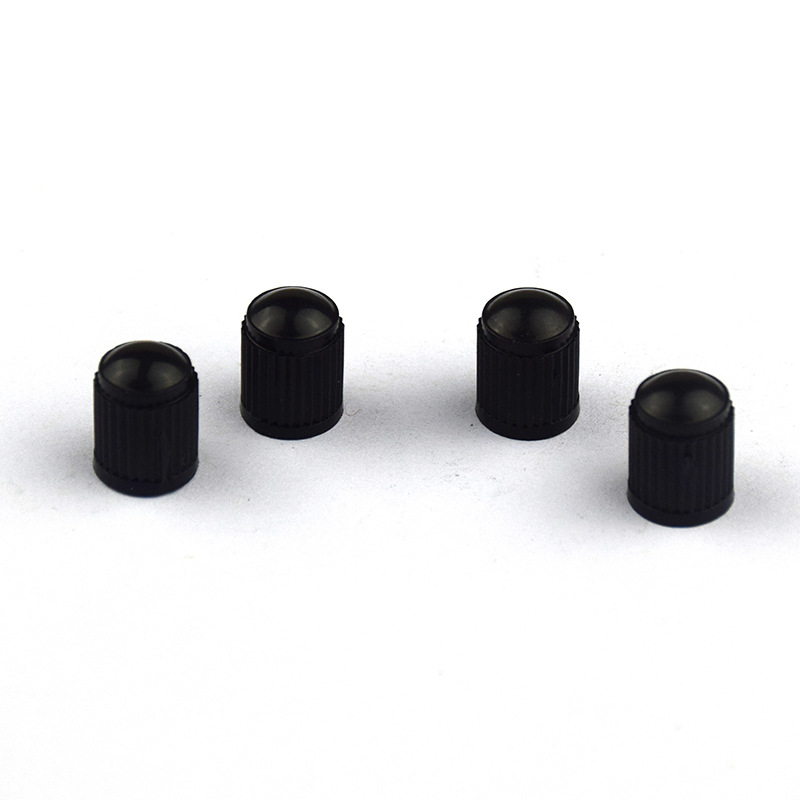 Car and Bicycle Tire Black Plastic Valve Caps, Valve Core Dust Caps, Valve Valve Caps, Universal Style, American Style