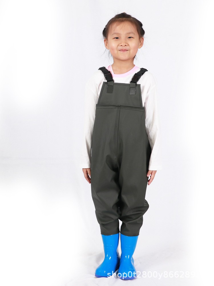 Children's One-Piece Waterproof Suit, Wading and Sea Equipment, Beach Fishing, Ultra-Light Straps, Catching Fish and Playing in the Water, Kindergarten Baby