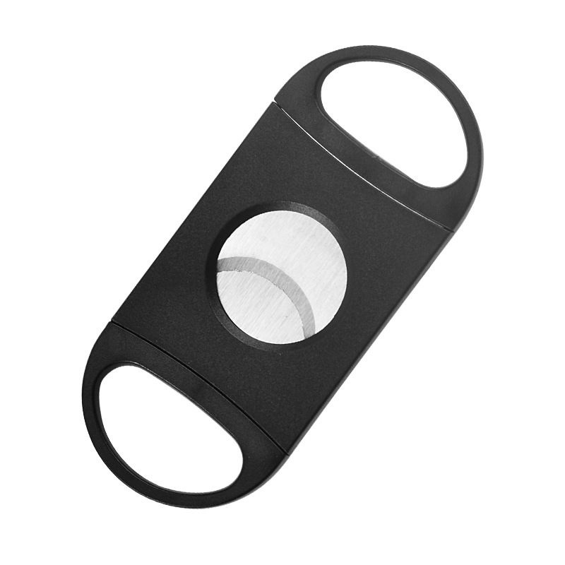 Spot Wholesale Stainless Steel Double-Edged Cigar Scissors Sharp Double-Edged Cigar Tools Classic Portable Simple Gift for Men