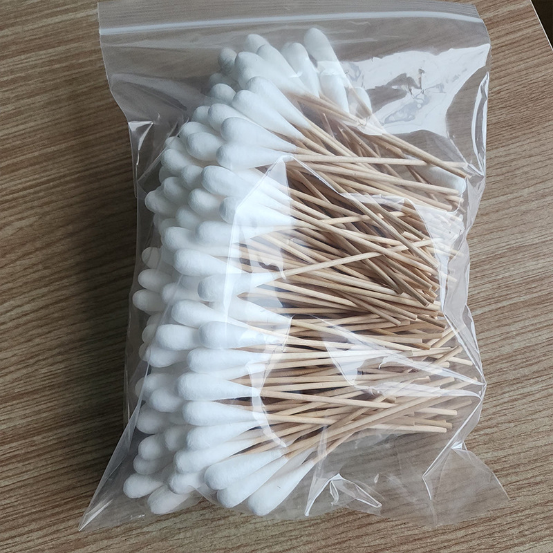 Customized Skim Cotton Swab Medical Large-Head Cotton Swab 20cm Oral Cleaning Disposable Single-Head Long Cotton Swab