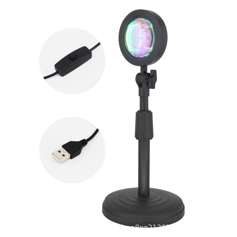Sunset Light Lens Sunset Light Internet Celebrating Living Room Floor Projection Light Live Atmosphere Light Live Supplementary Light
