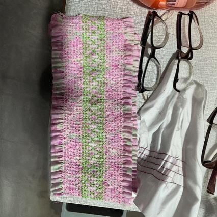 Hand-made Embroider, Smark Embroider, Fresh Stripesd Print, Kidsren's Clothing, Adult Clothing, Handmade Semi-finished Products